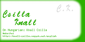 csilla knall business card